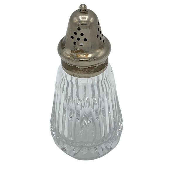 Vintage Gucci Italian Cut Crystal Sugar Shaker Muffineer Silver Plated RARE HTF - Picture 3 of 9